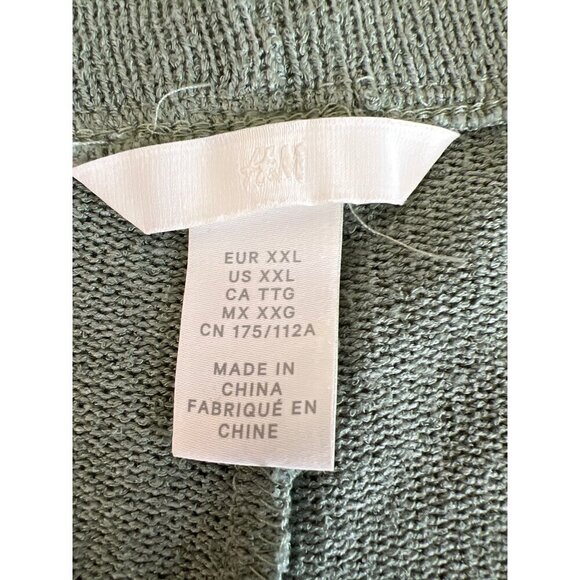 H & M XXL Khaki Green Soft Shorts Lounge or Over Swim!! - Picture 4 of 6